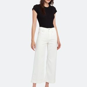 Paige Anessa Wide Leg White Jeans
